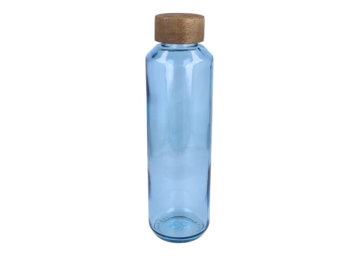 Bouteille promotionnelle 650 ml en verre recyclé ReuuZ Transparent Bleu clair